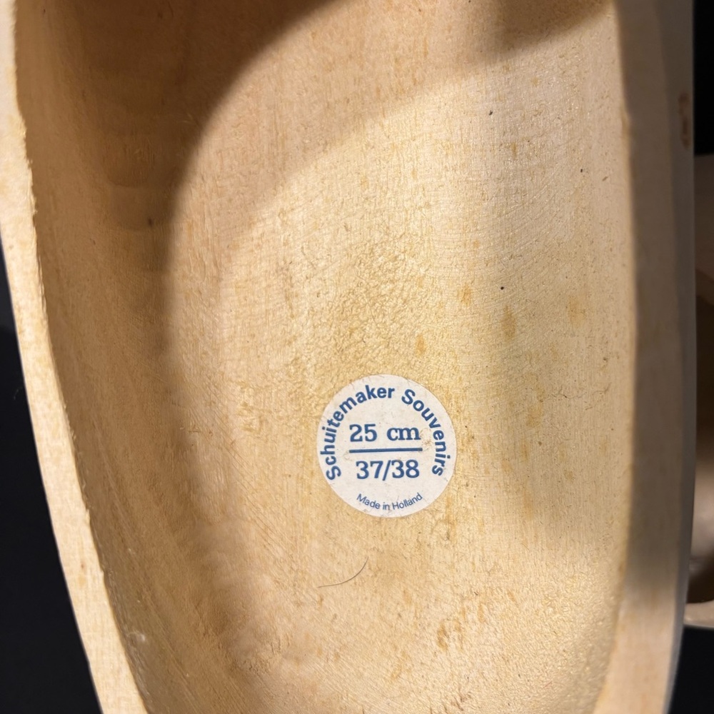 Women’s Natural Wooden Clogs from Holland Handmade Unique Collectable Crafting - Picture 5 of 10